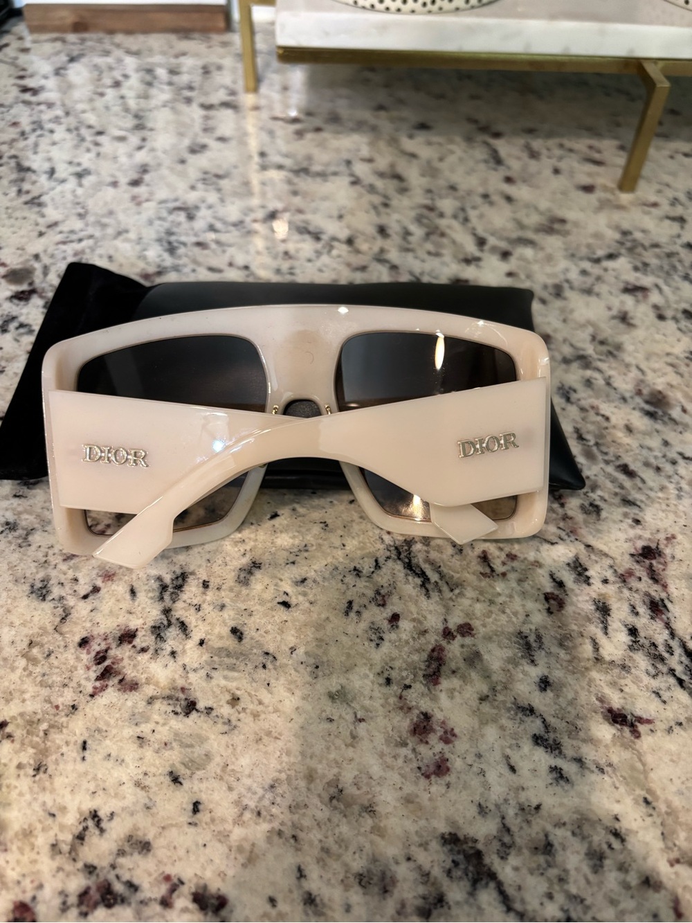 Acetate DiorSo Light 1 Shield Sunglasses Ivory - Picture 3 of 4